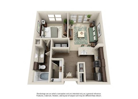 Floorplan_A1 at The Atlantic Highland Park, Dallas, TX